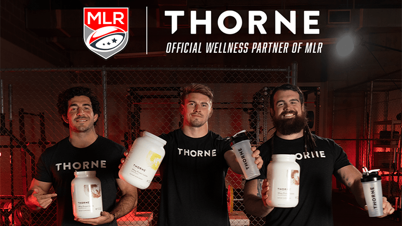 MAJOR LEAGUE RUGBY PARTNERS WITH THORNE HEALTHTECH AS OFFICIAL WELLNESS PARTNER